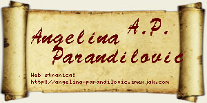 Angelina Parandilović vizit kartica